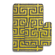 Velosso 2 Piece Luxe Greek Key Bath and Pedestal Mat Set