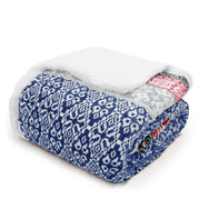 Velosso Aztec Ethnic Printed Sherpa Blanket Throw
