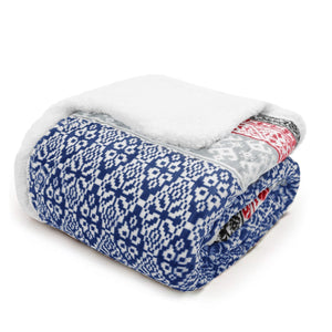 Velosso Aztec Ethnic Printed Sherpa Blanket Throw