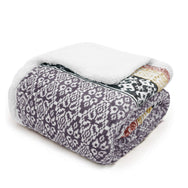 Velosso Aztec Ethnic Printed Sherpa Blanket Throw