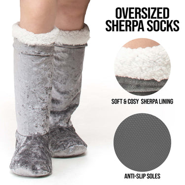 Crushed Velvet Slipper Socks