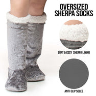 Velosso Oversized Crushed Velvet Sherpa Lined Socks