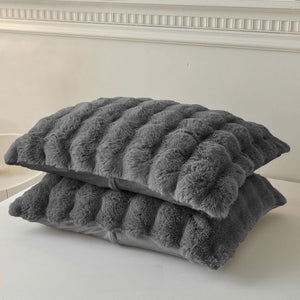 Sweet Dreams Bubble Faux Rabbit Pillowcase Pair