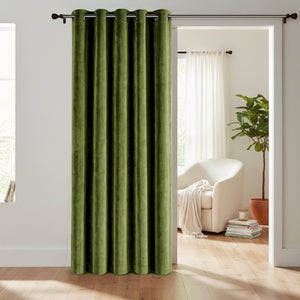Velosso Luna Velvet Ring Top Door Curtain