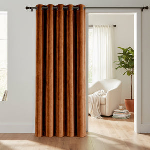 Velosso Luna Velvet Ring Top Door Curtain