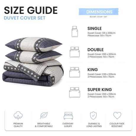Velosso Atlas Duvet Cover and Pillowcase Set