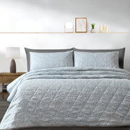 Velosso Ayda Jacquard Floral Quilted Bedspread Set