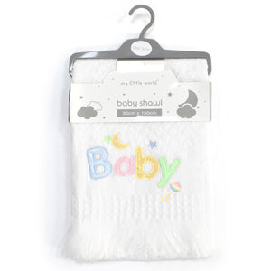 My Little World Baby Embroidered Shawl