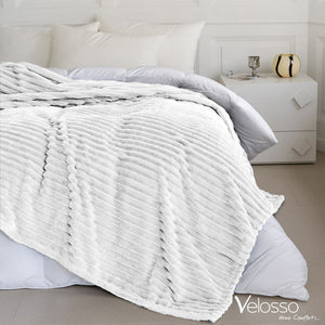 Velosso Super Soft Chunky Cord Blanket Throw