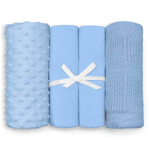 My Little World Moses Basket 2 Sheets and 2 Blankets 4pc Starter Set