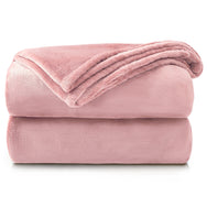 Velosso Plain Flannel Faux Mink Blanket