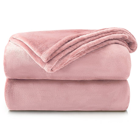 Velosso Plain Flannel Faux Mink Blanket
