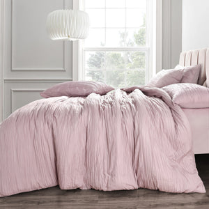 Velosso Calais Crinkle Duvet Cover & Pillowcase Set