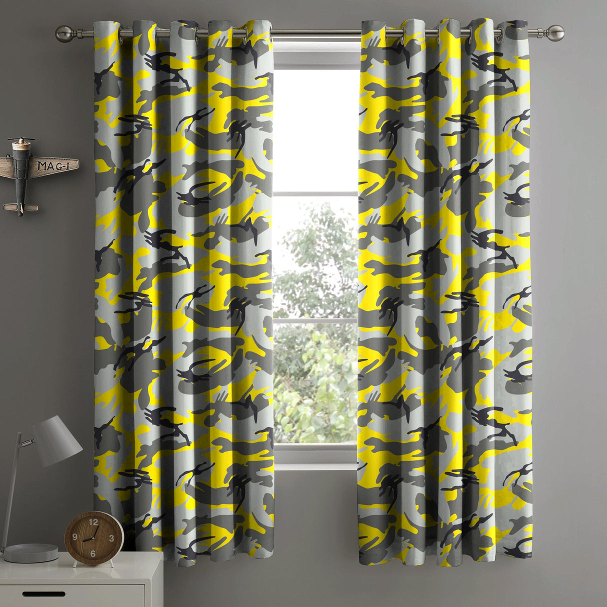 Velosso Camouflage Ring Top Curtains
