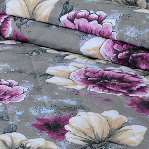 Velosso Casia Floral Printed Quilted Bedspread Set