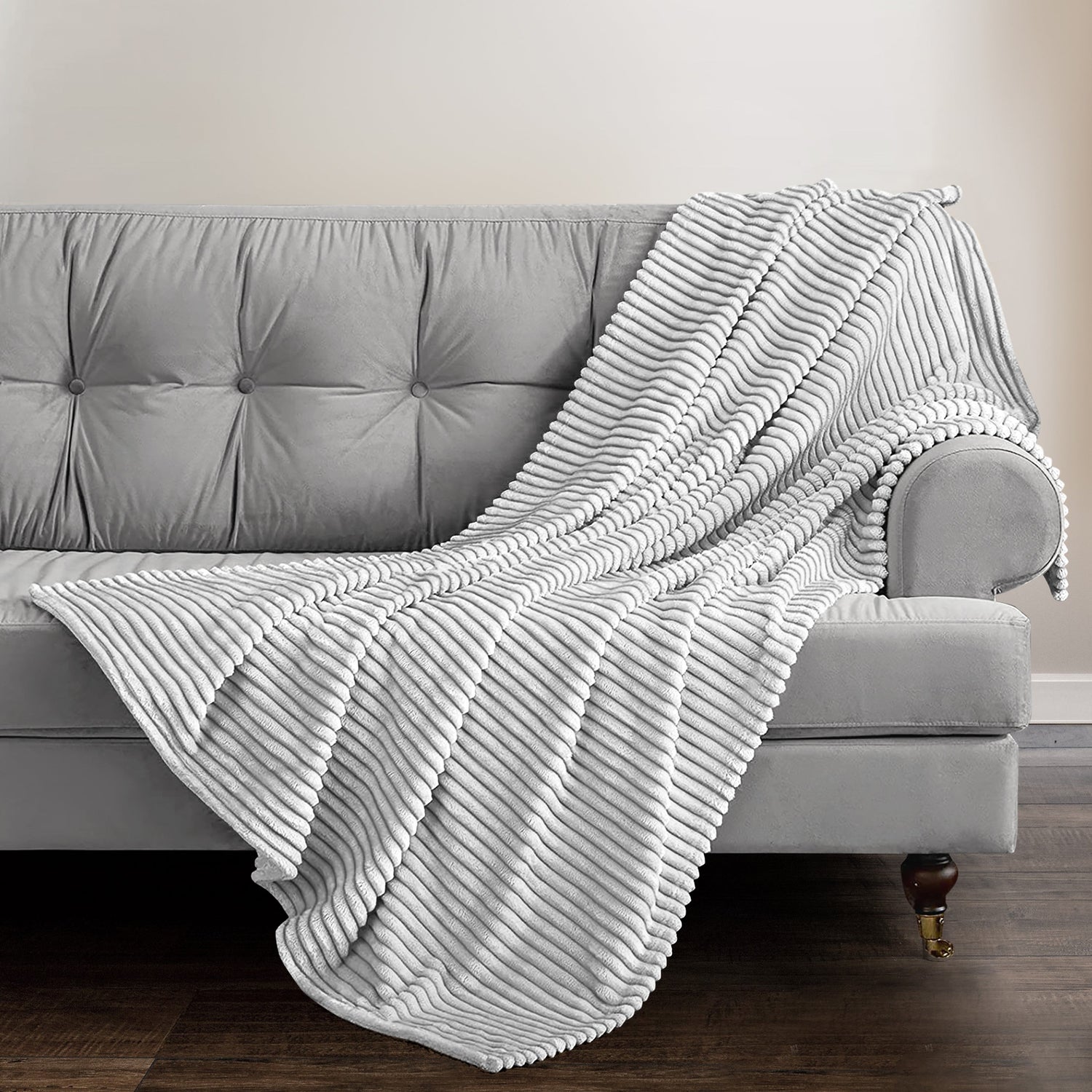 Velosso Corduroy Back Printed Throw Blanket