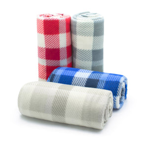 Velosso Checkered Polar Fleece Blanket