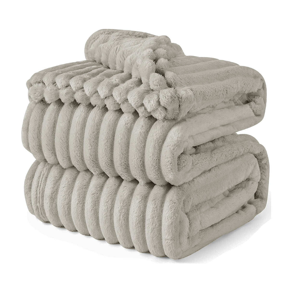 Velosso Chunky Cord Faux Rabbit Fur Throw