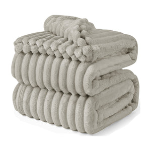 Velosso Chunky Cord Faux Rabbit Fur Throw