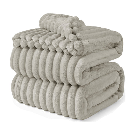 Velosso Chunky Cord Faux Rabbit Fur Throw