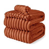 Velosso Chunky Cord Faux Rabbit Fur Throw