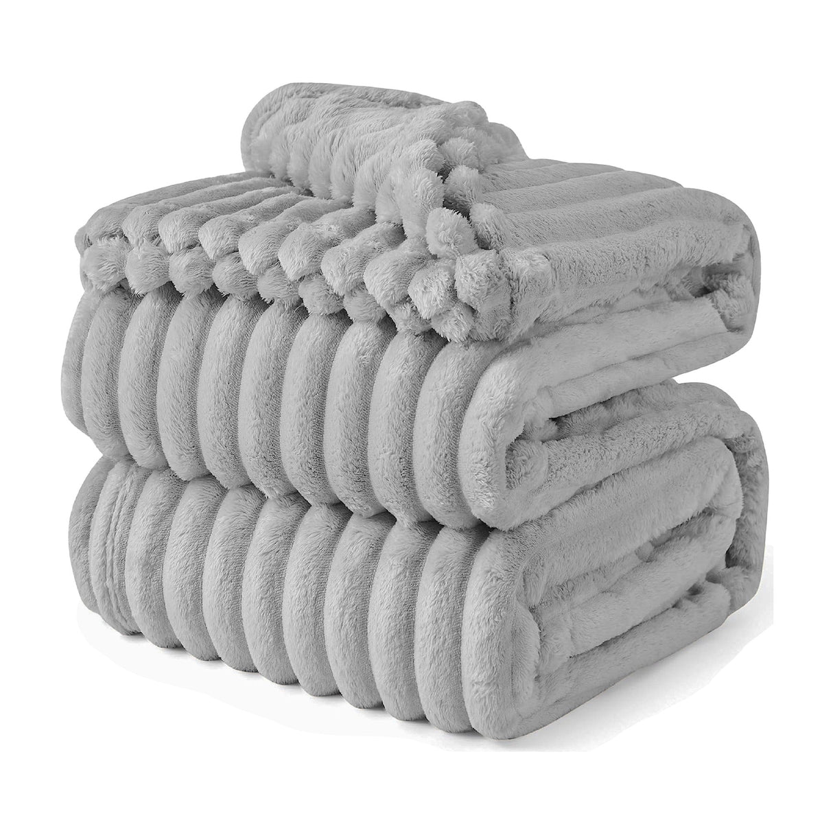 Velosso Chunky Cord Faux Rabbit Fur Throw