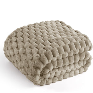 Velosso Chunky Popcorn Faux Rabbit Fur Blanket