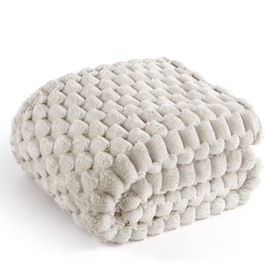 Velosso Chunky Popcorn Faux Rabbit Fur Blanket