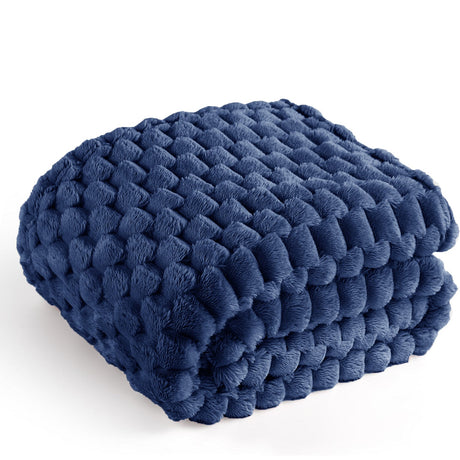 Velosso Chunky Popcorn Faux Rabbit Fur Blanket