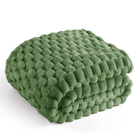 Velosso Chunky Popcorn Faux Rabbit Fur Blanket
