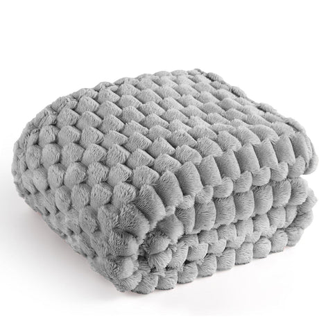 Velosso Chunky Popcorn Faux Rabbit Fur Blanket