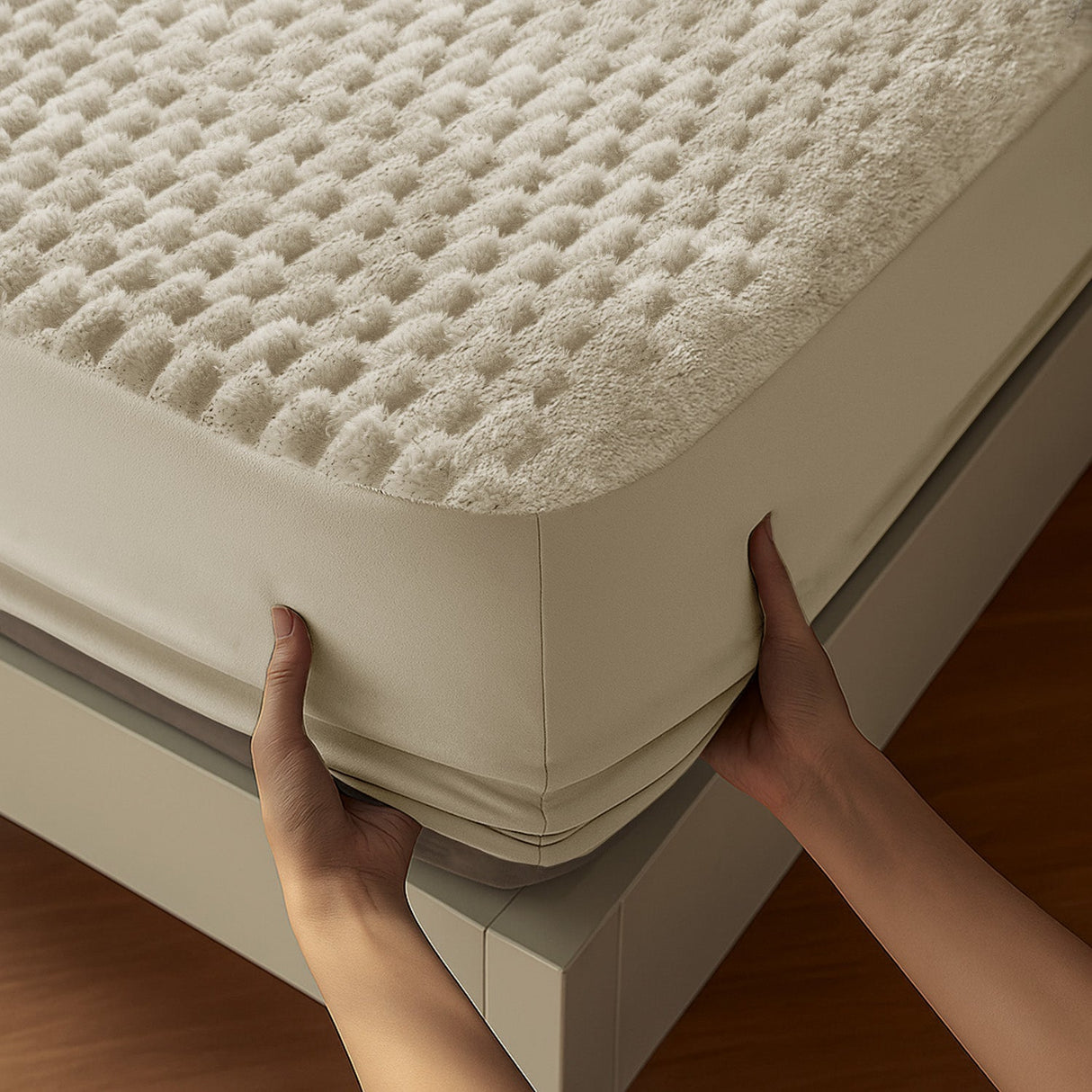 Velosso Chunky Popcorn Faux Rabbit Fur Fitted Sheet