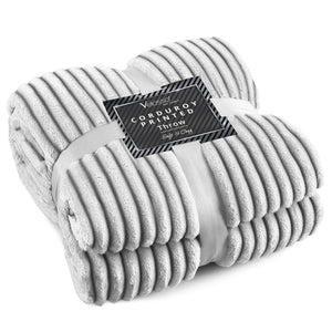 Velosso Corduroy Back Printed Throw Blanket