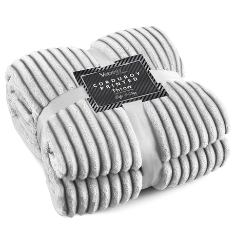 Velosso Corduroy Back Printed Throw Blanket
