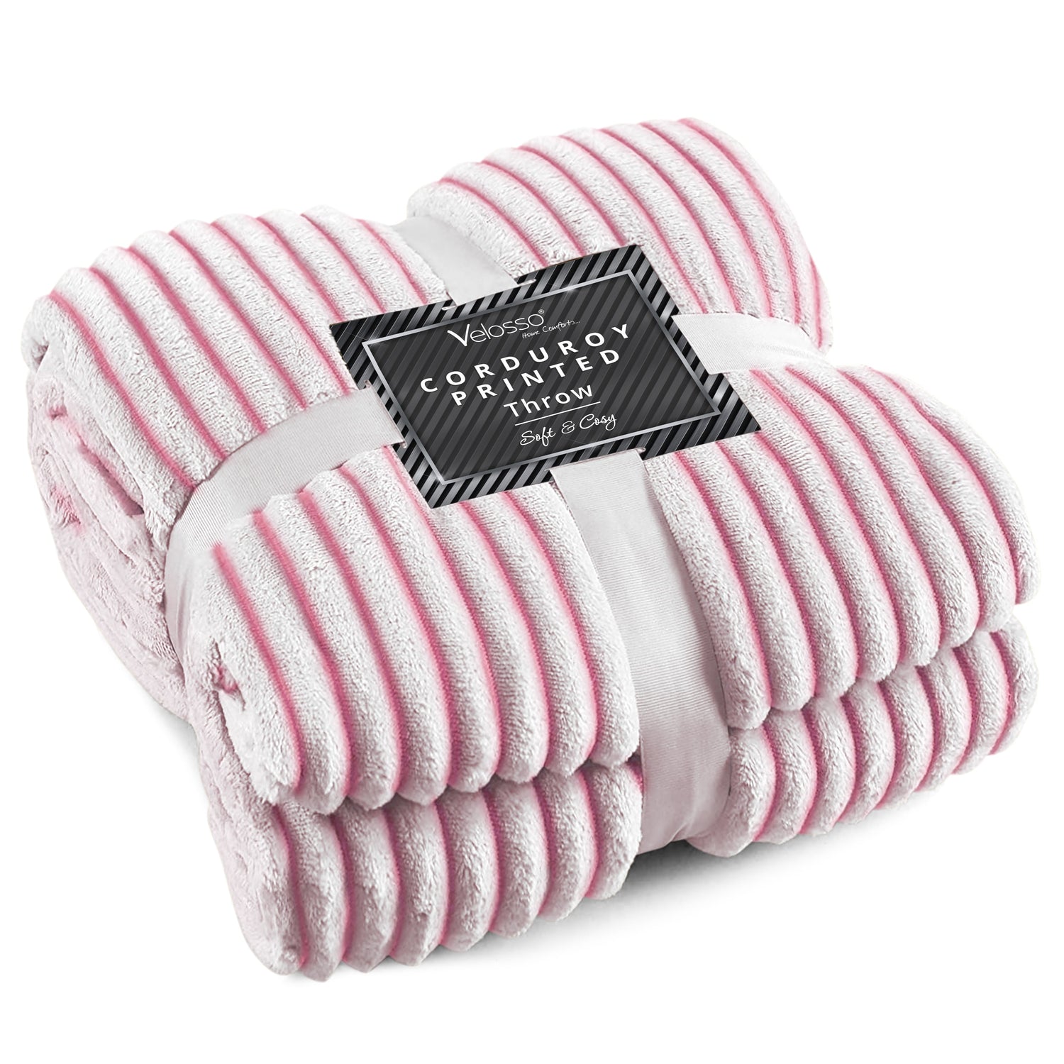 Velosso Corduroy Back Printed Throw Blanket