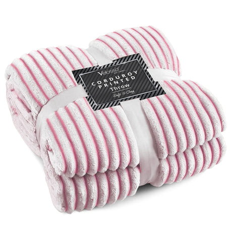 Velosso Corduroy Back Printed Throw Blanket