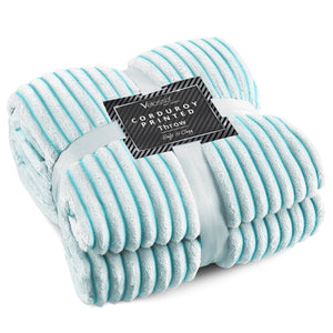 Velosso Corduroy Back Printed Throw Blanket