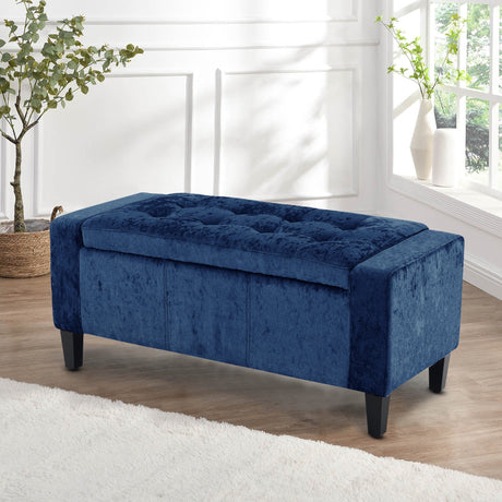 Home Republic Bijou Crushed Velvet Storage Seat
