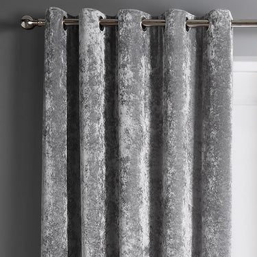 Crushed Velvet Eyelet Curtains