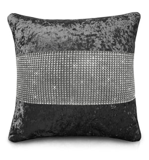 Intimates Diamonte Crushed Velvet Cushion