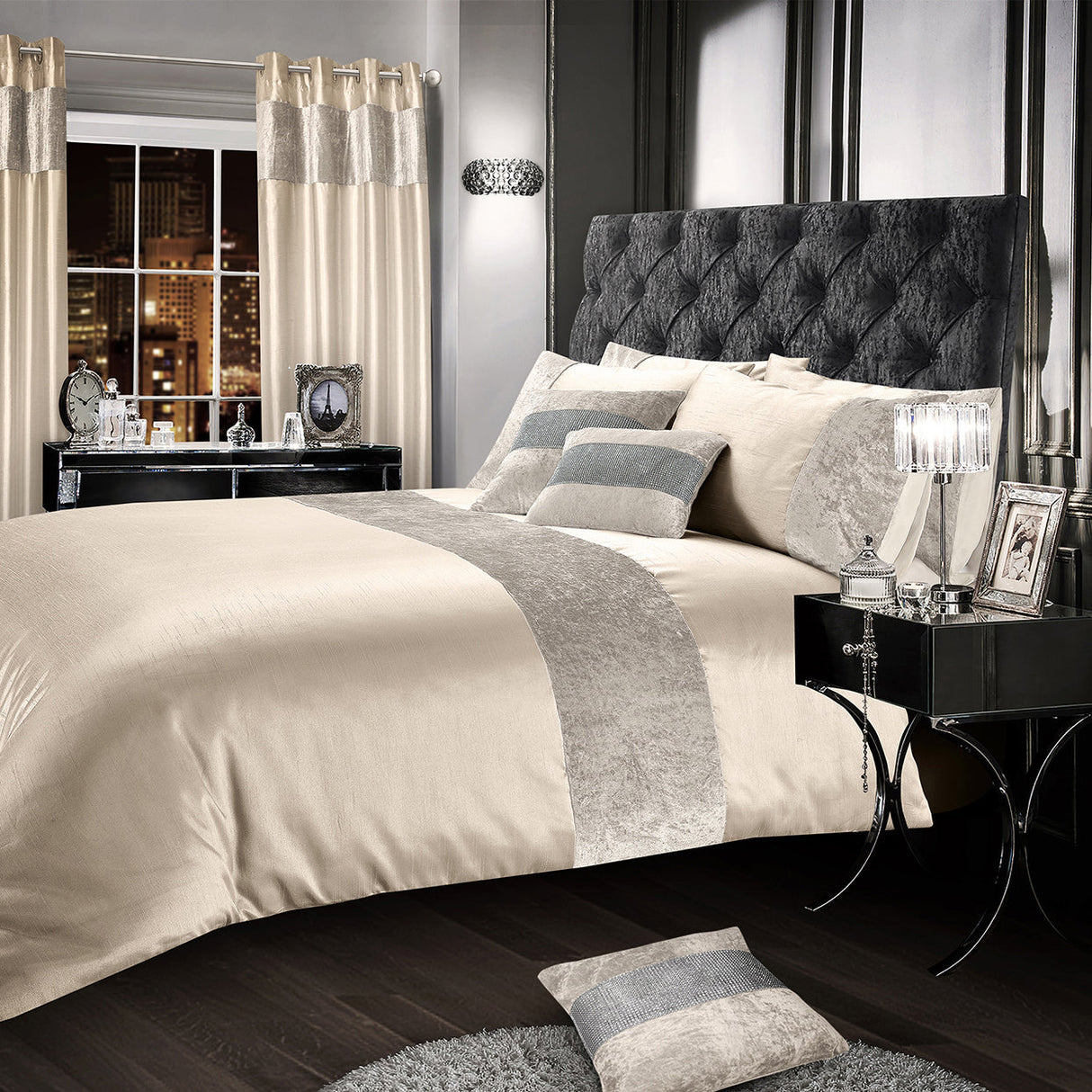 Intimates Crushed Velvet Duvet Cover & Pillowcase Set