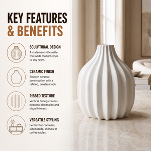 Home Republic Ceramic Wide Vase