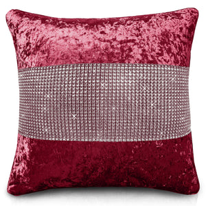 Intimates Diamonte Crushed Velvet Cushion