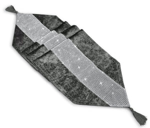 Kitchen Trends Crushed Velvet Diamante Table Runner