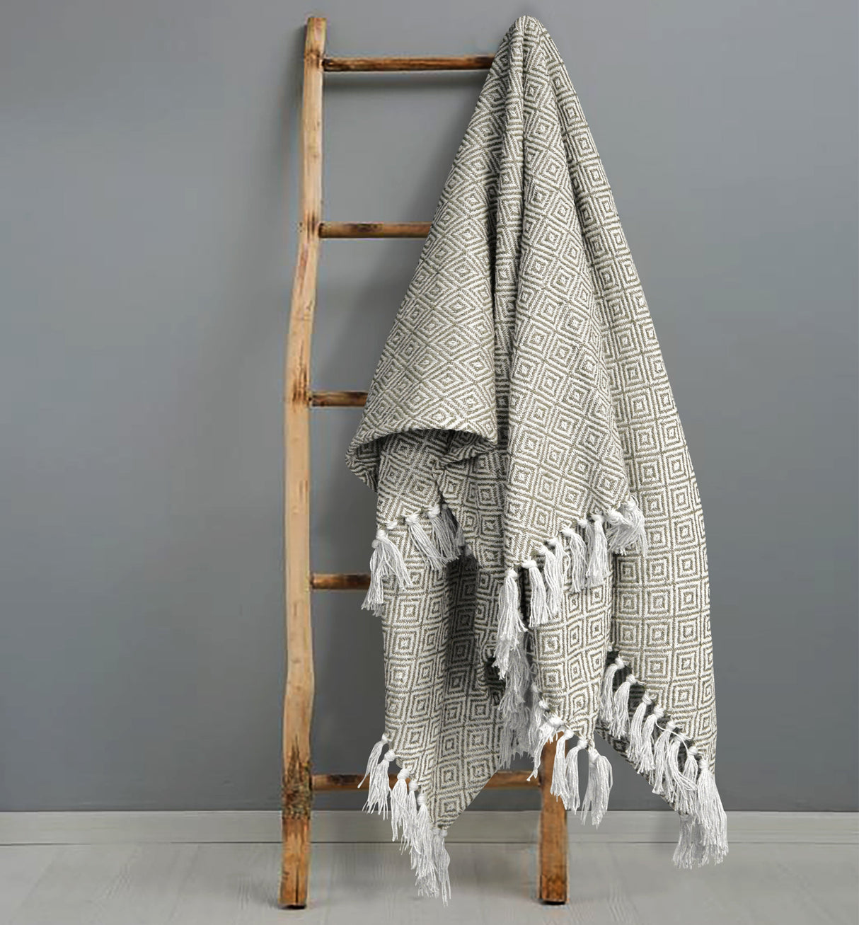 Velosso Diamond Jacquard Throw 100% Cotton