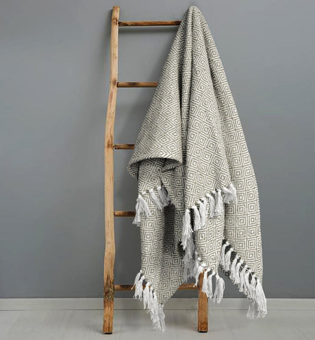 Velosso Diamond Jacquard Throw 100% Cotton