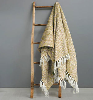 Velosso Diamond Jacquard Throw 100% Cotton