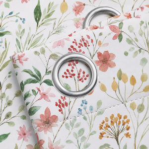 Florelle Eleanor Watercolour Ring Top Curtains