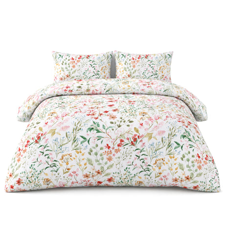 Florelle Eleanor Delicate Floral Patterned Duvet Cover and Pillowcase Set