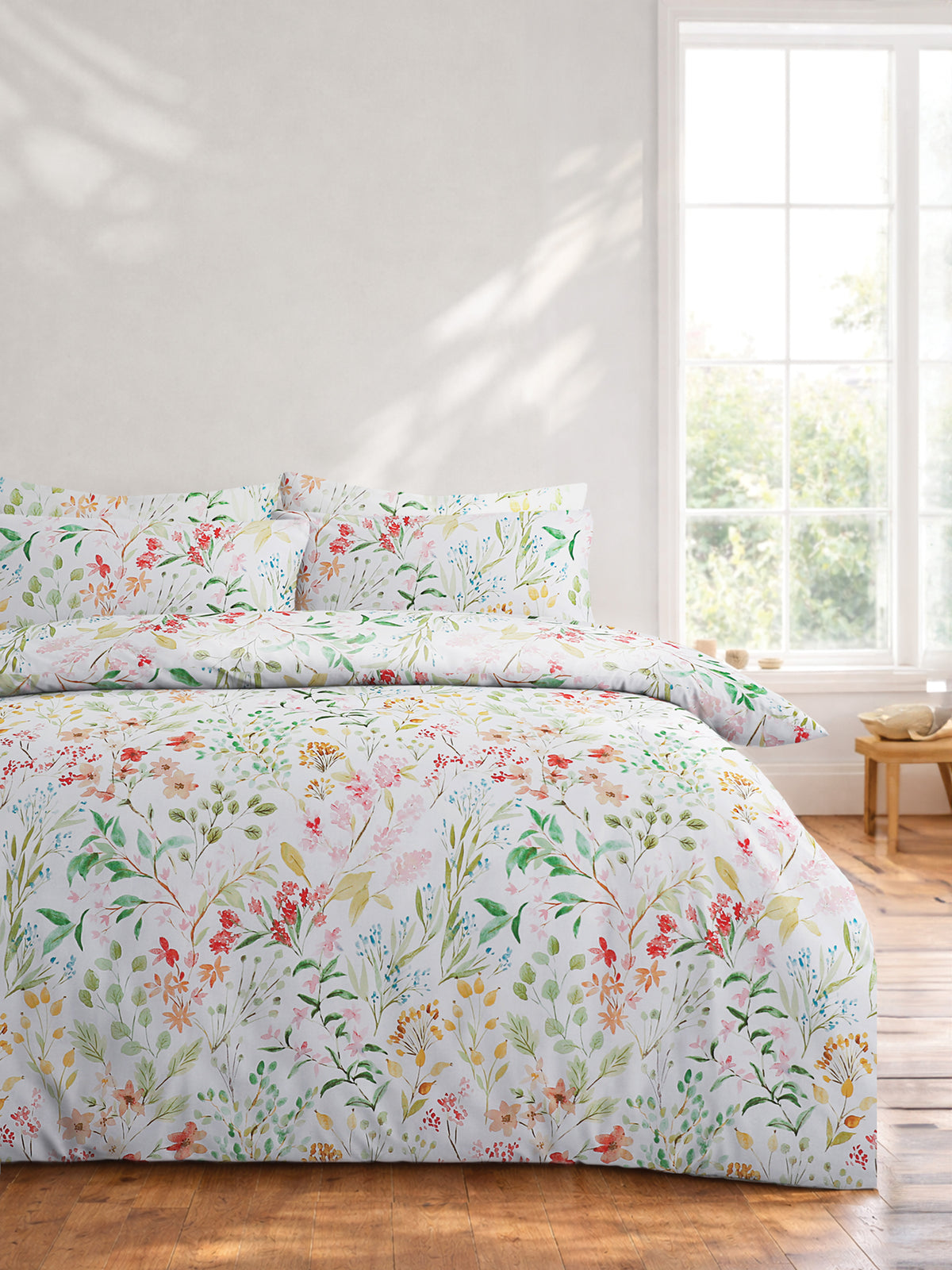 Florelle Eleanor Delicate Floral Patterned Duvet Cover and Pillowcase Set